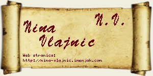 Nina Vlajnić vizit kartica